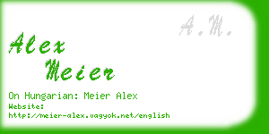 alex meier business card